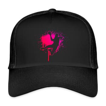 Herren Handball Handballspielen Handballspieler - Trucker Cap - Schwarz/Schwarz - Vorne
