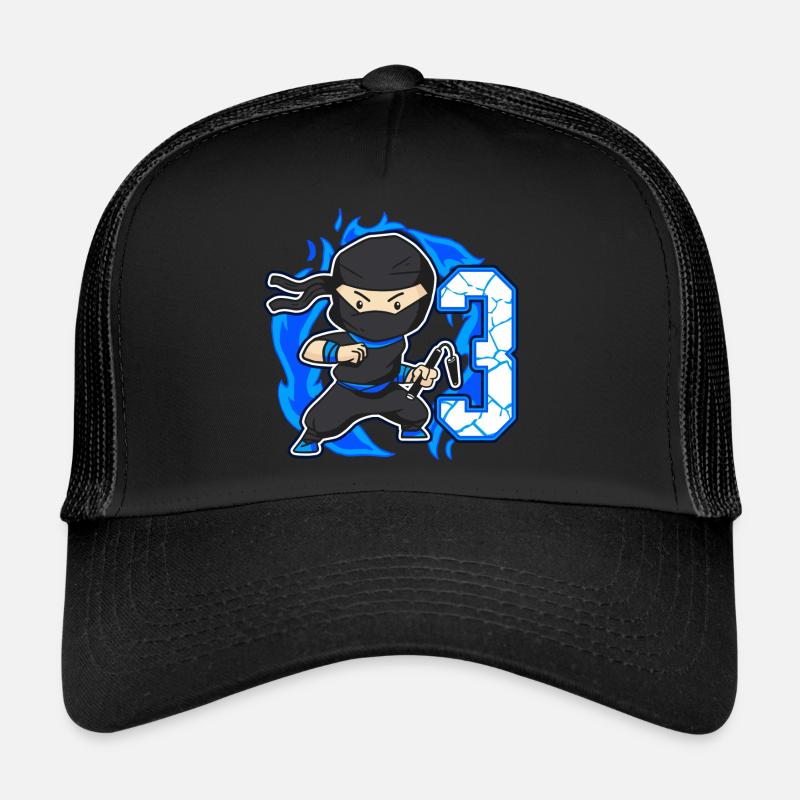Ninja 3ème anniversaire Garçon 3 ans Ninjas Casquette trucker 