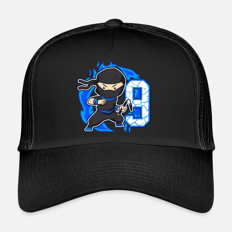 Ninja 9. Geburtstag Junge 9 Jahre alt Ninjas Trucker Cap