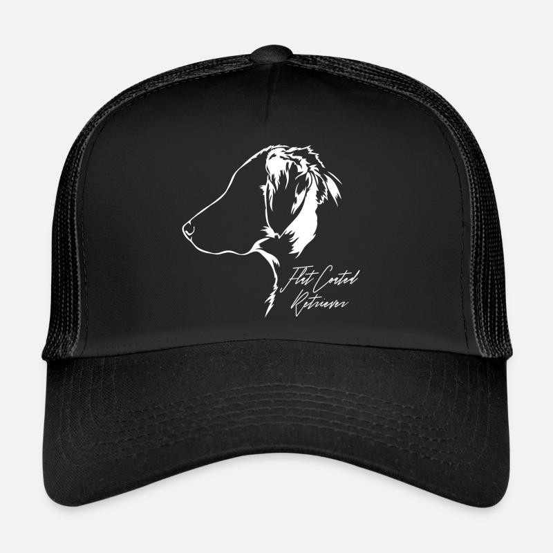 FLAT COATED RETRIEVER Profile Dogs Dog Wilsigns - Trucker Cap - black/black