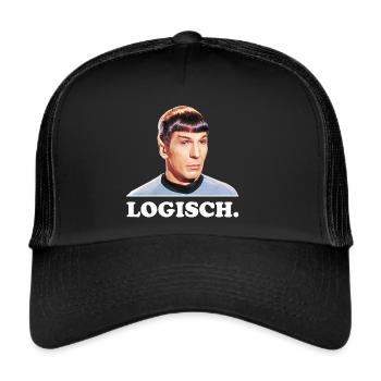 Star Trek Spock Logisch - Trucker Cap - Schwarz/Schwarz - Vorne