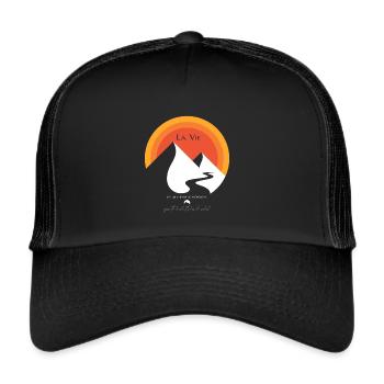 Life is a mountain path - Trucker Cap - black/black - Front