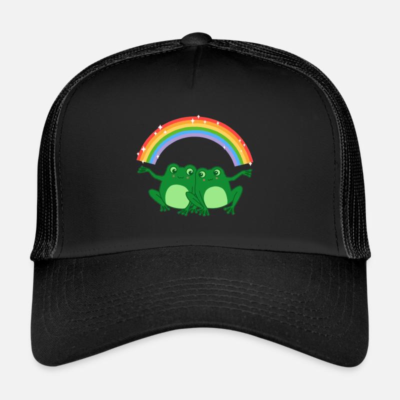 Gay Frogs T#01 - Trucker Cap - Schwarz/Schwarz