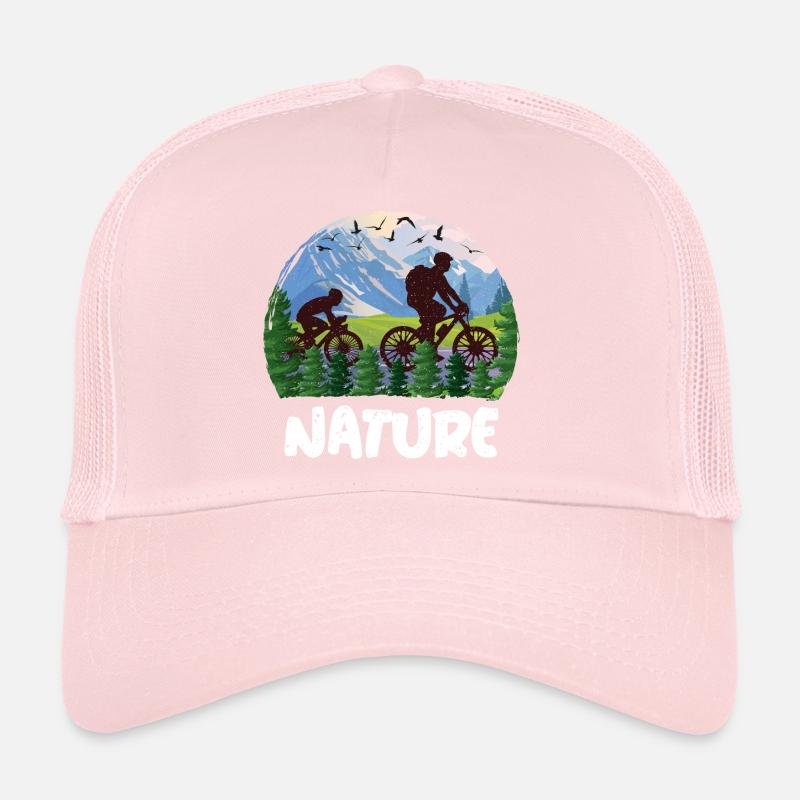 Nature Cyclist Mountains Wilderness Trucker Cap