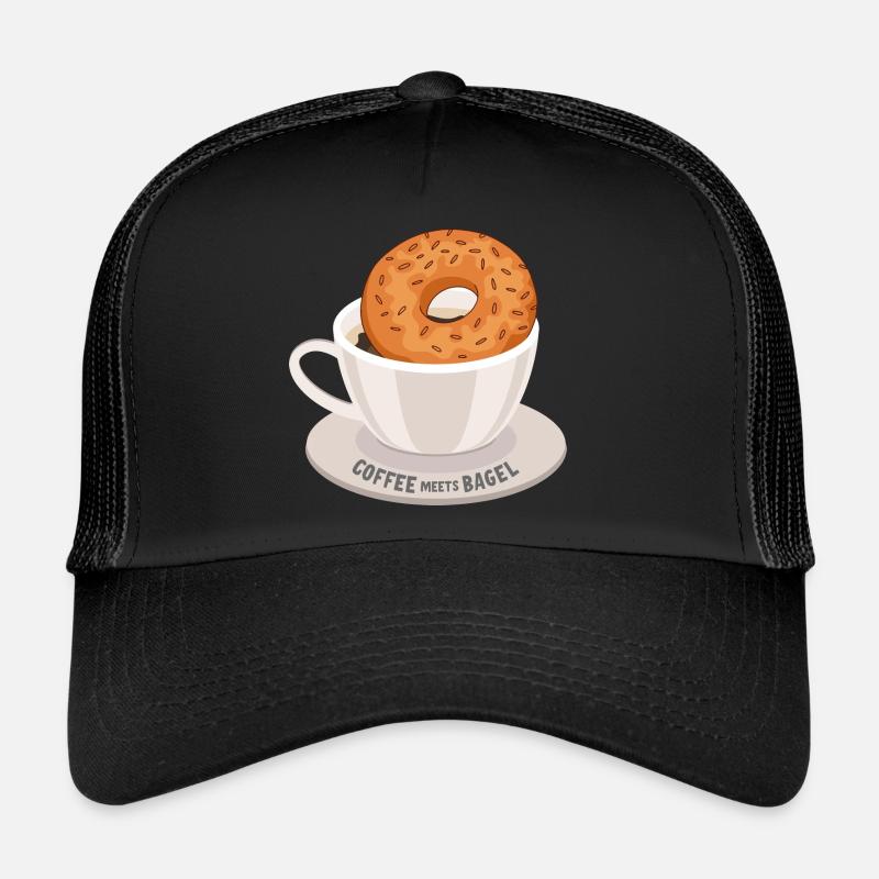 Le café rencontre le bagel Casquette trucker 