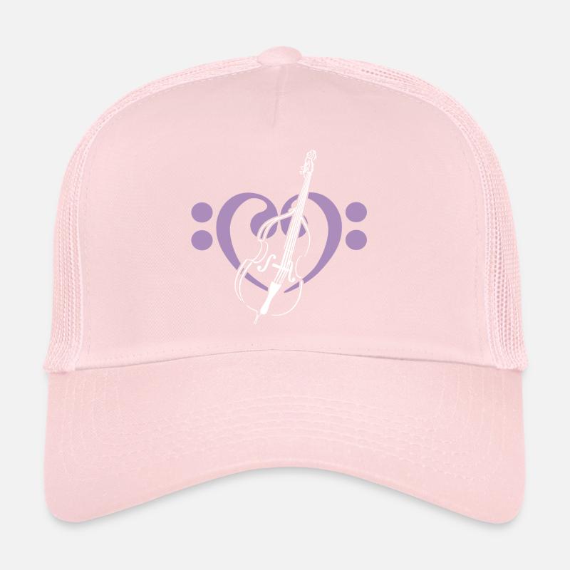 Cœur de clés basses avec contrebasse Casquette trucker 