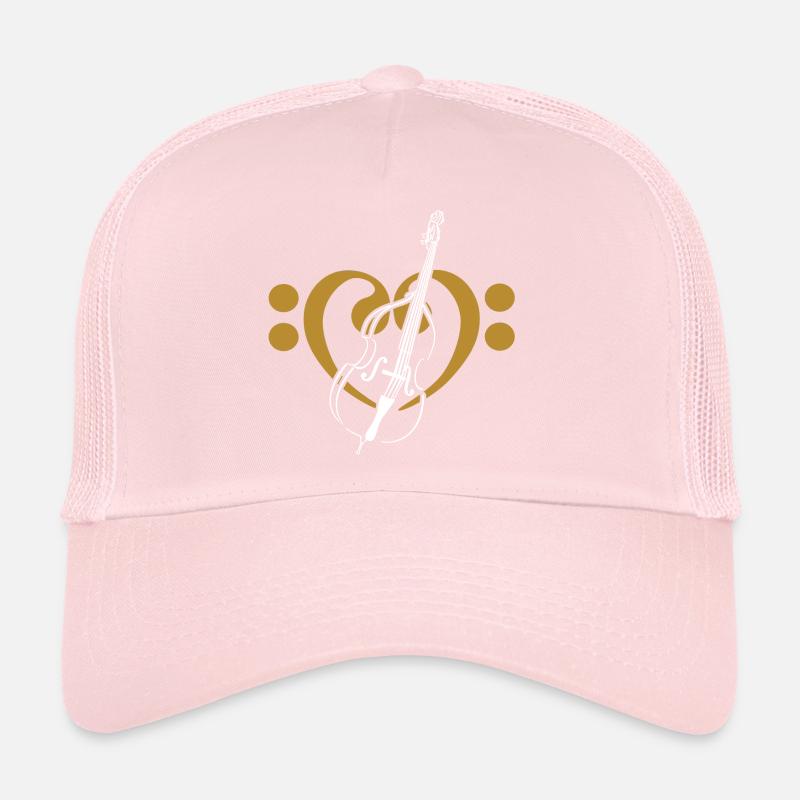 Cœur de clés basses avec contrebasse Casquette trucker 