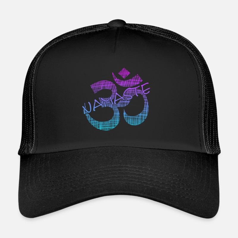 Namaste - Trucker Cap - Schwarz/Schwarz