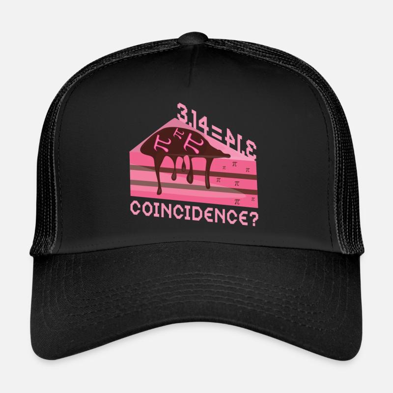 Math 3.14 = Tarte - Coïncidence? Pi - Casquette trucker  - noir/noir