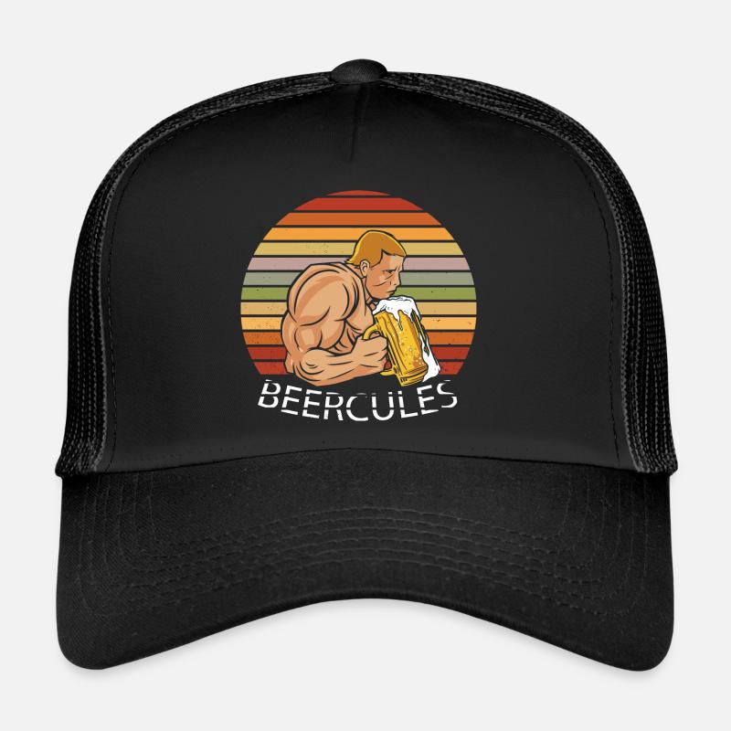 Beercules drinking beer vintage funny design Trucker Cap