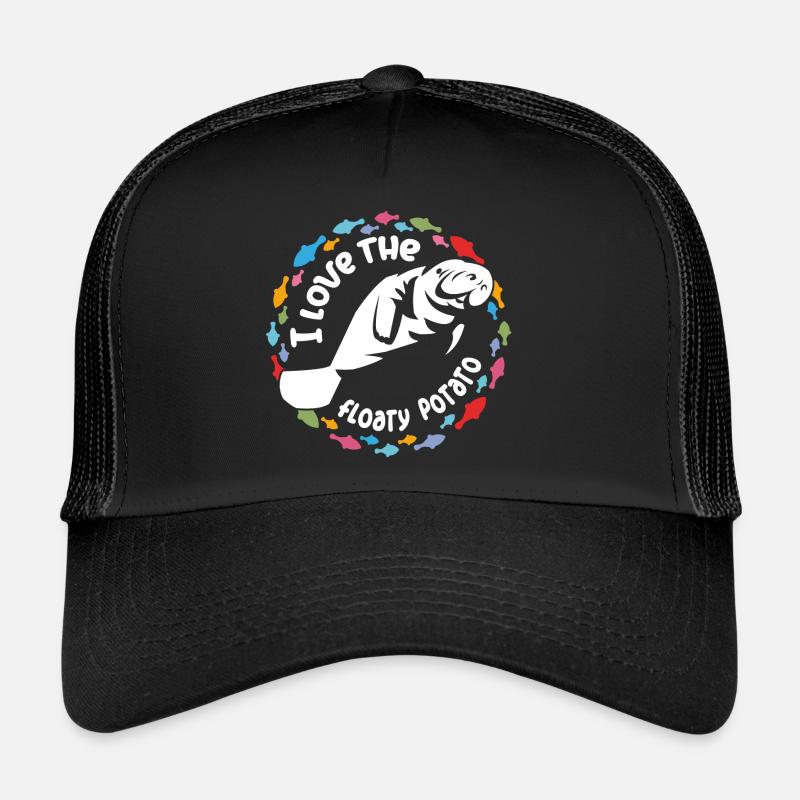 Ich liebe Manatees, die floaty potatoe Trucker Cap