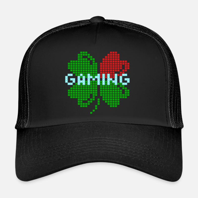Gamer-Glück - Trucker Cap - Schwarz/Schwarz