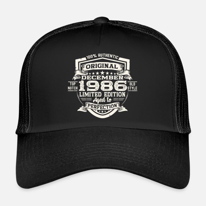 Original Décembre 1986 Cadeau du 36e anniversaire Casquette trucker 