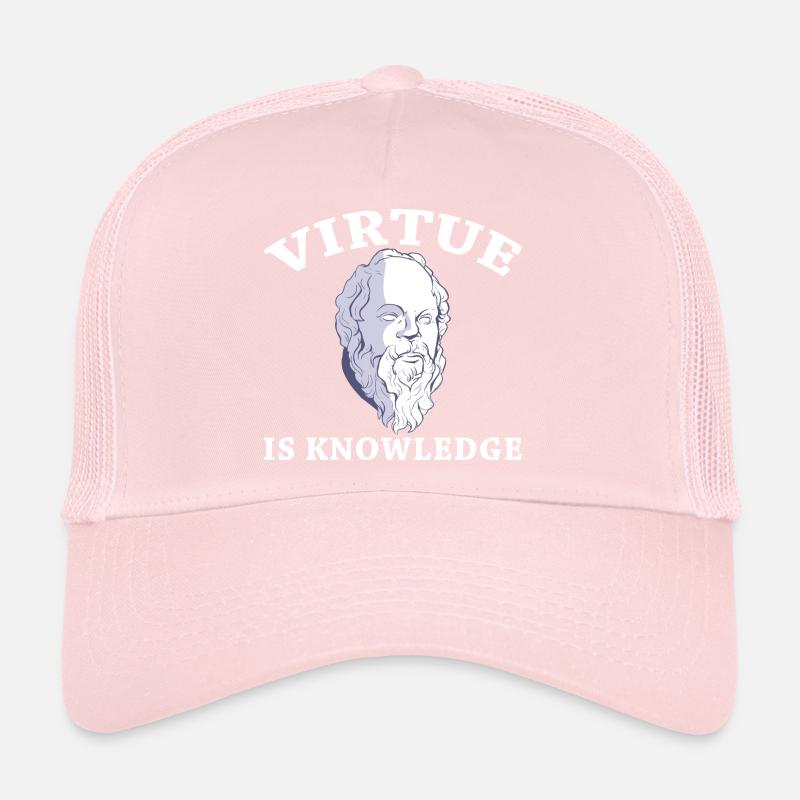 La vertu est la connaissance Socrate Philosophe Buste Casquette trucker 
