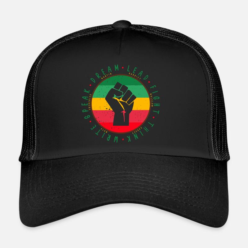 Black History Melanin historisch wie Malcolm Be Pro Trucker Cap