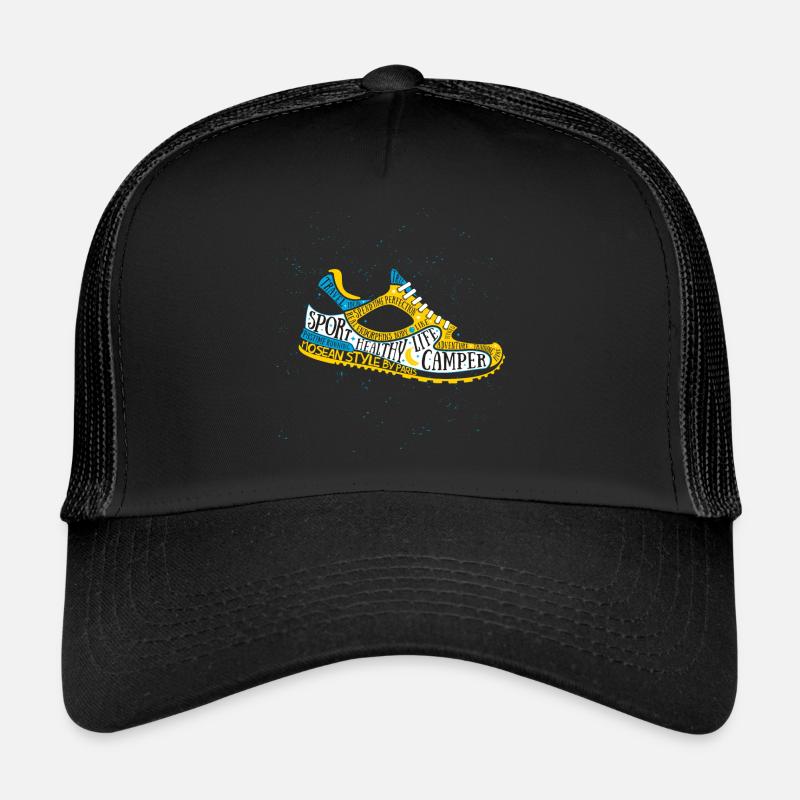 Run sneaker MBP - Casquette trucker  - noir/noir