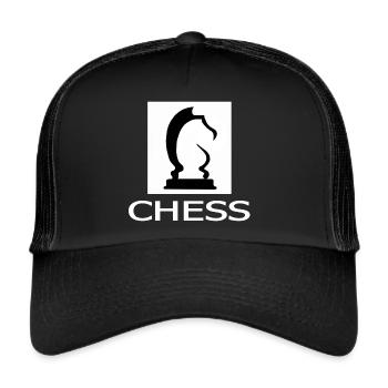 Schach - Trucker Cap - Schwarz/Schwarz - Vorne