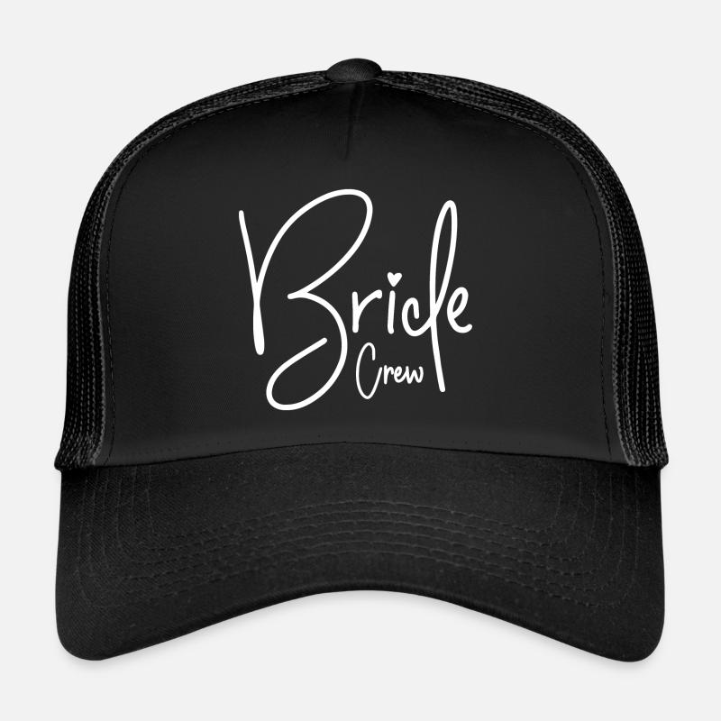 BRIDE CREW TEAM BRAUT JGA JUNGGESELLINNENABSCHIED - Trucker Cap - Schwarz/Schwarz