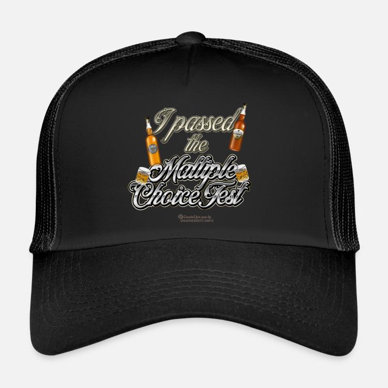 Malt Whiskey T Shirt Spruch Maltiple Choice Trucker Cap