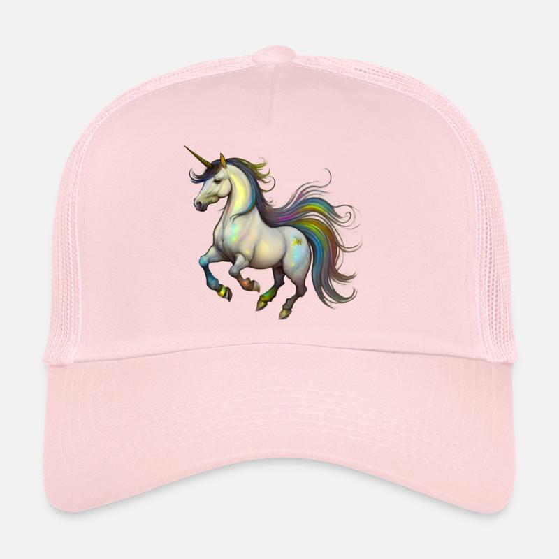 Licorne dans le vent - Arc-en-ciel Casquette trucker 