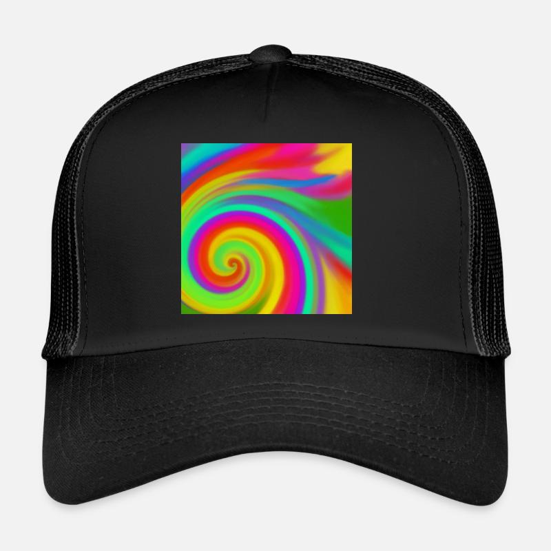 Rainbow vortex - Trucker Cap - black/black