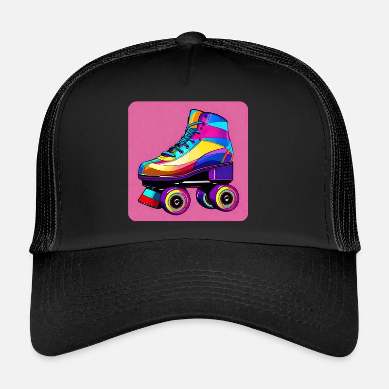 Bunter Disco Rollschuh Retro Style Trucker Cap