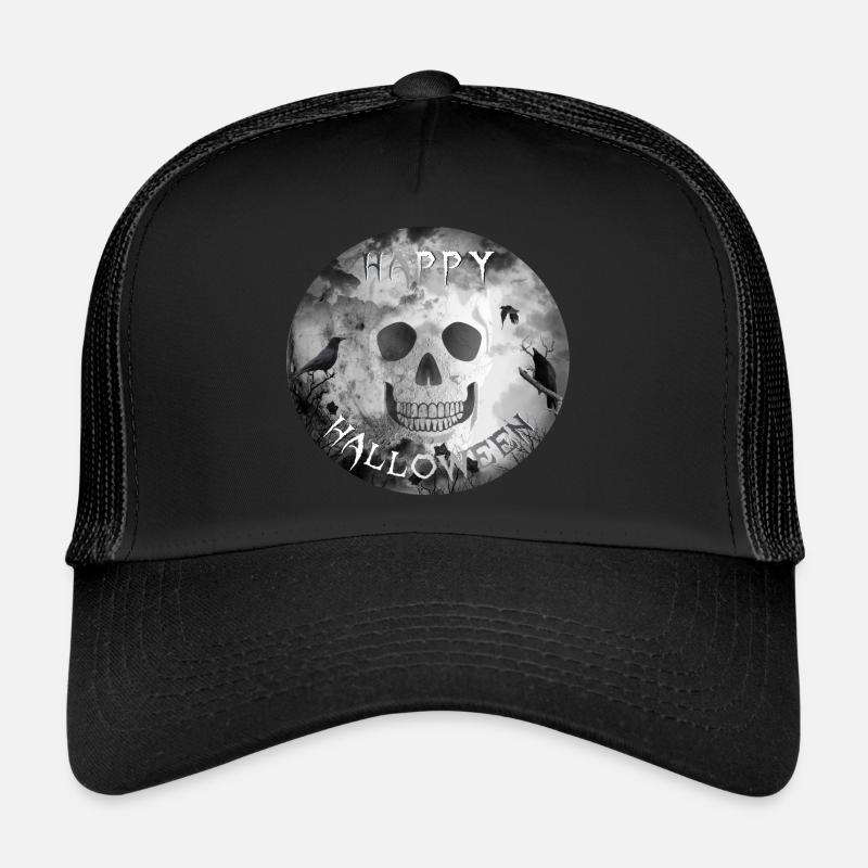 Halloween Skull Crows Casquette trucker 