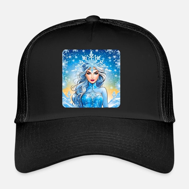 Winter Ice Queen avec cristaux de glace Casquette trucker 