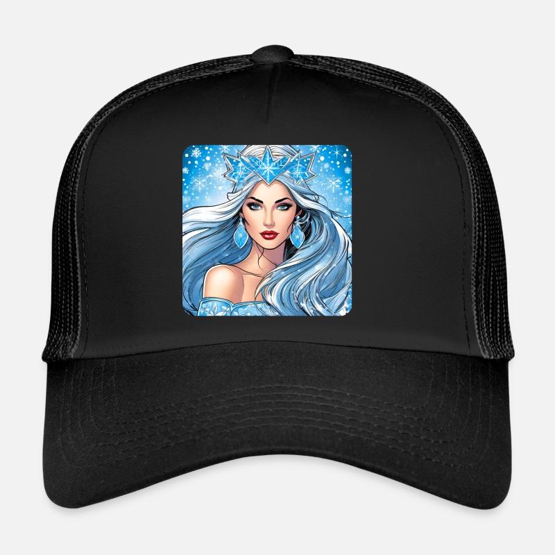 Winter Eiskönigin mit Eiskristallen Trucker Cap