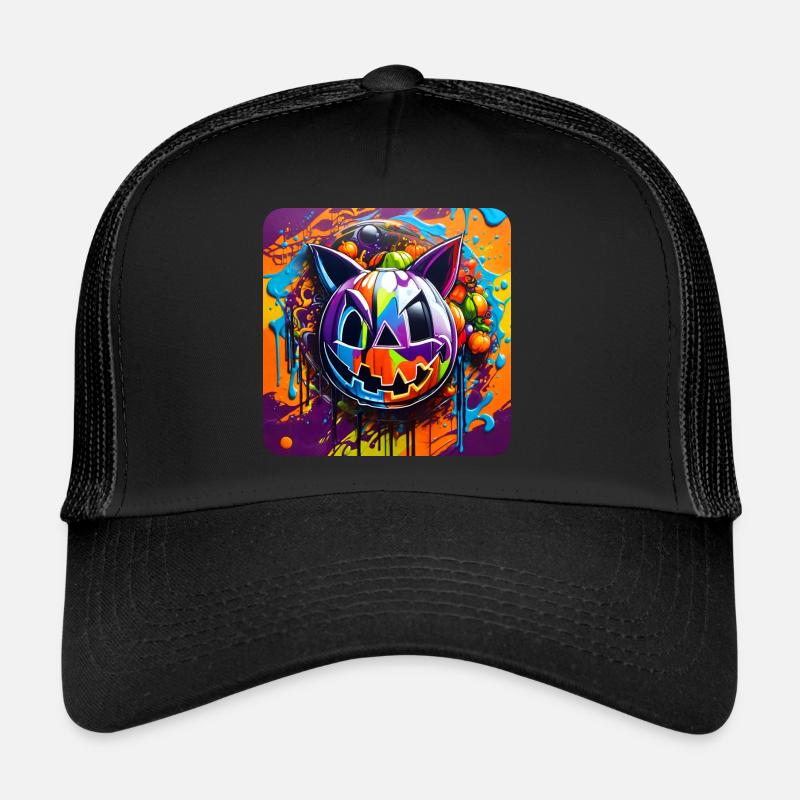 Monstre effrayant drôle dans le style graffiti Casquette trucker 