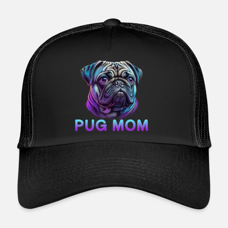 Pug Mom - Trucker Cap - black/black
