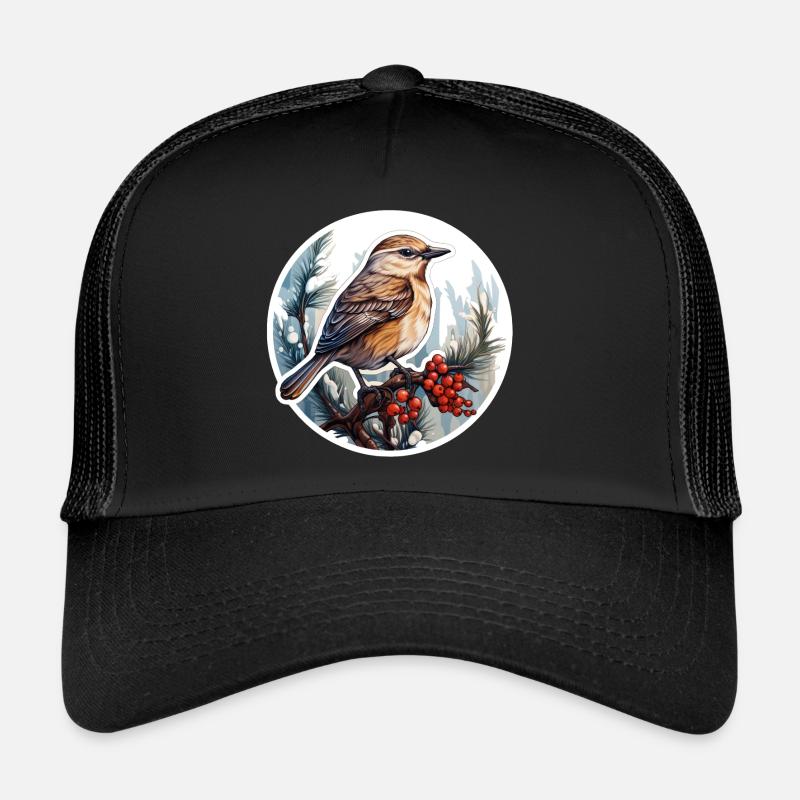 Vogel im Winter Trucker Cap