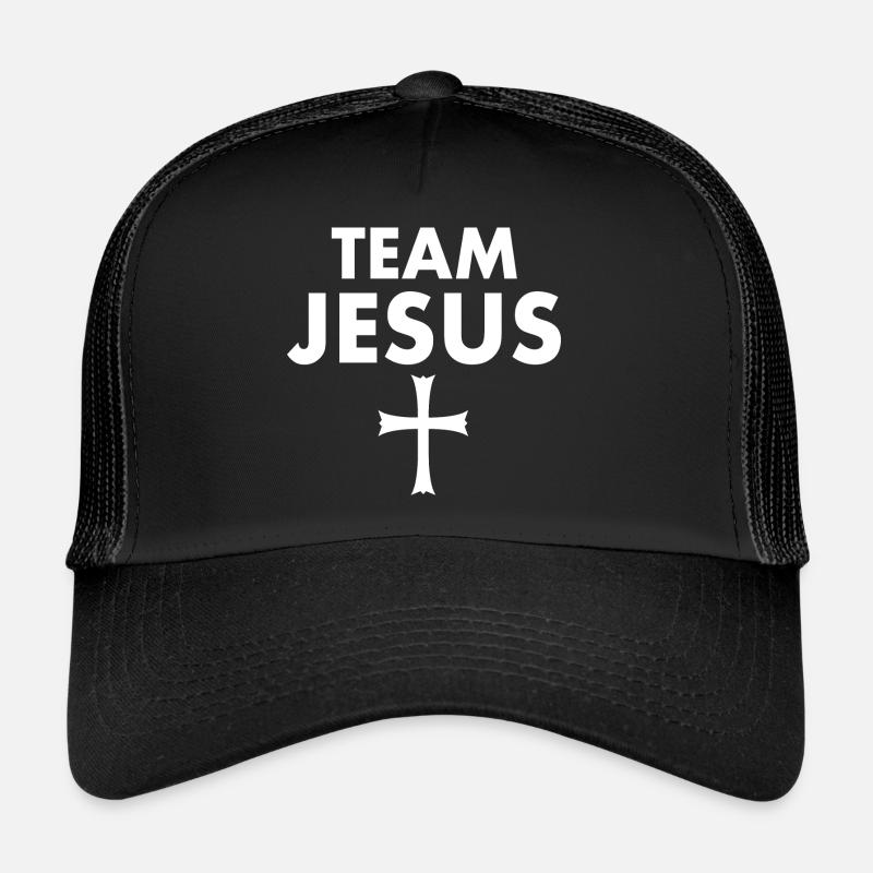 Team jesus kreuz - Trucker Cap - Schwarz/Schwarz