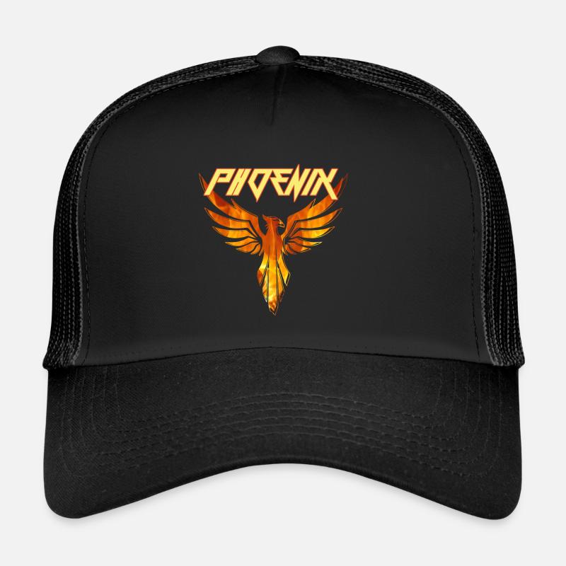 phénix, phénix, oiseau, feu, illustration Casquette trucker 