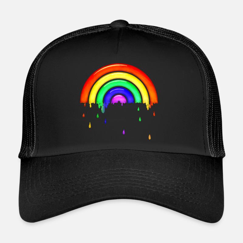 Gläserner retro Regenbogen Trucker Cap