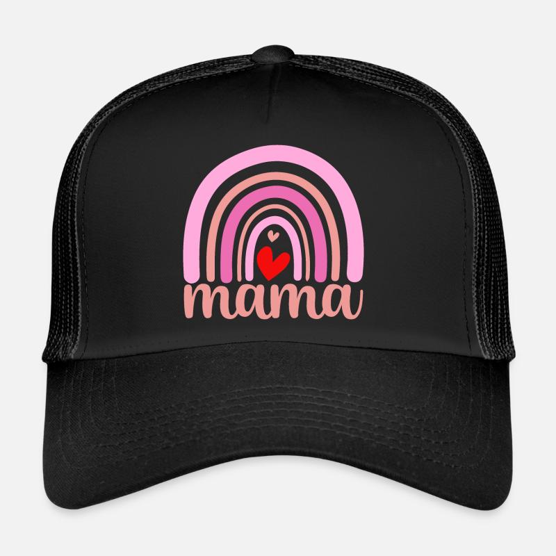 Regenbogen Mama - Trucker Cap - Schwarz/Schwarz