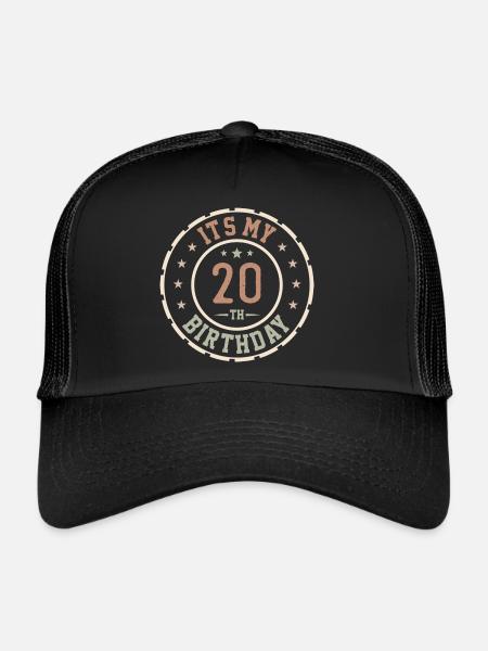 C'est Mon 20e Anniversaire Cadeau 20 Ans - Casquette trucker  - noir/noir - Devant