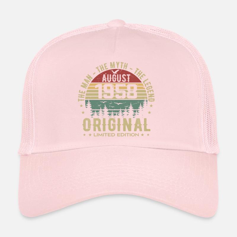 Legend Since Aug 1958 Birthday Gift 1958 Trucker Cap