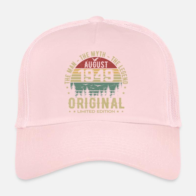 Legend Since Aug 1949 Birthday Gift 1949 Trucker Cap