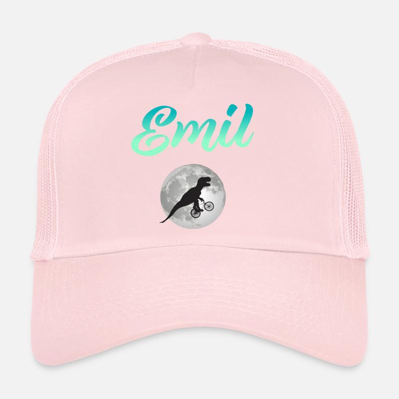 EMIL - Beautiful boy name with dinosaur Trucker Cap