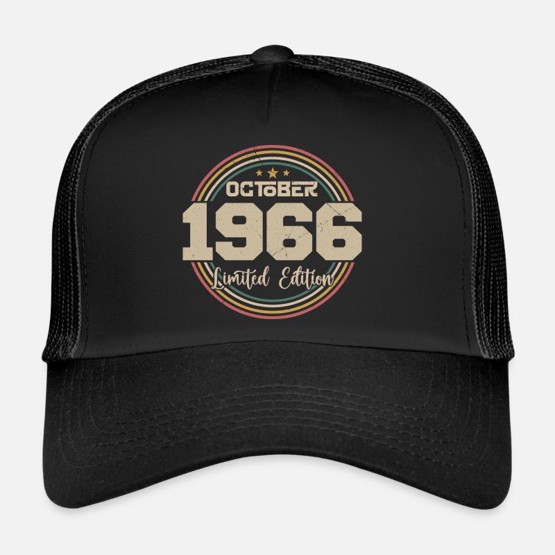 Né en octobre 1966 Retro Anniversaire Octobre 1966 Casquette trucker 