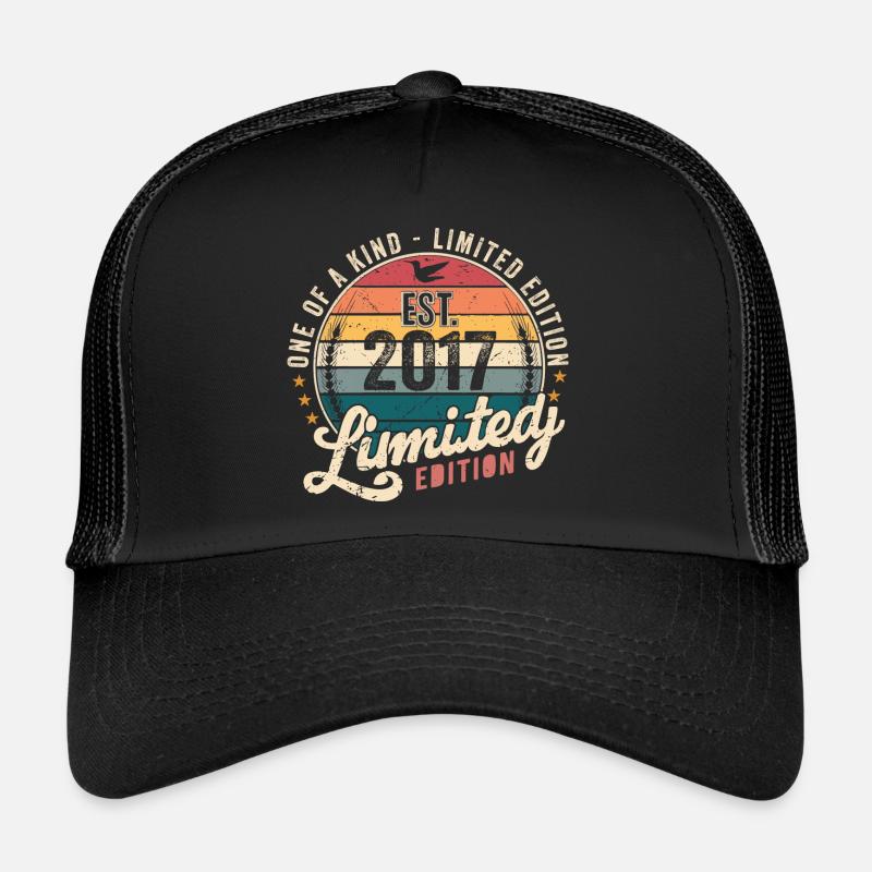 Cadeau d’anniversaire 2017 Millésime 2017 Rétro 2017 Casquette trucker 