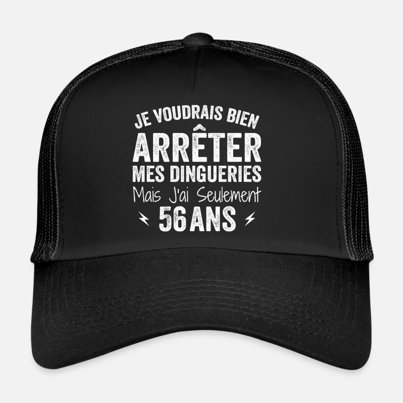 Cadeau 56e Anniversaire Droles 56 ans Casquette trucker 