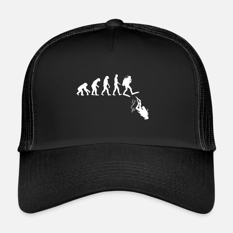 Diving Evolution Diver Humor Diving Trucker Cap