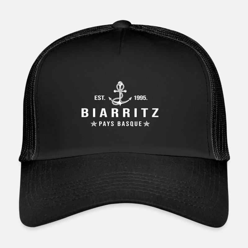 Biarritz cadeau cool biarritz pays basque - Casquette trucker - noir/noir