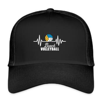 Beachvolleyball - Trucker Cap - Schwarz/Schwarz - Vorne