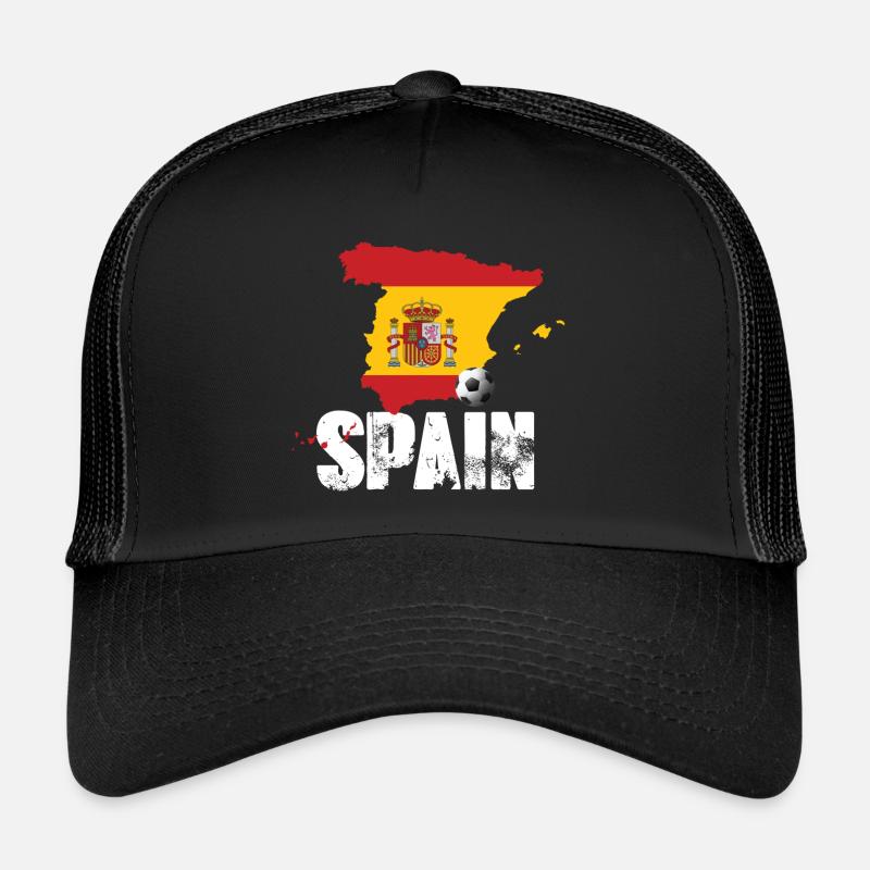 Spanien (Spanien) - Trucker Cap - Schwarz/Schwarz