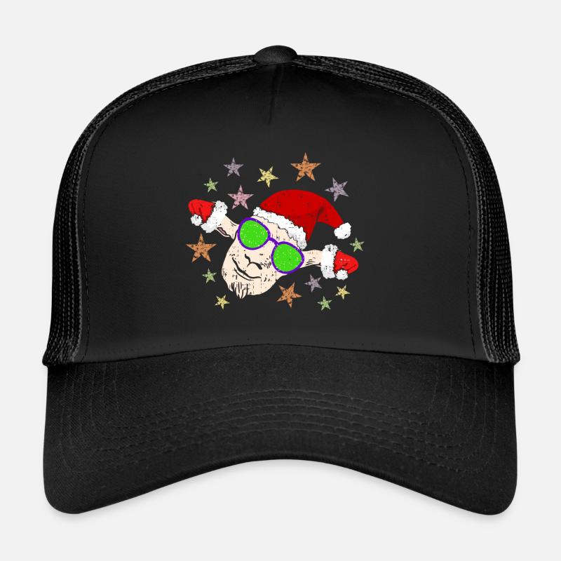 Funny Christmas Goat | Nicholas goat Trucker Cap
