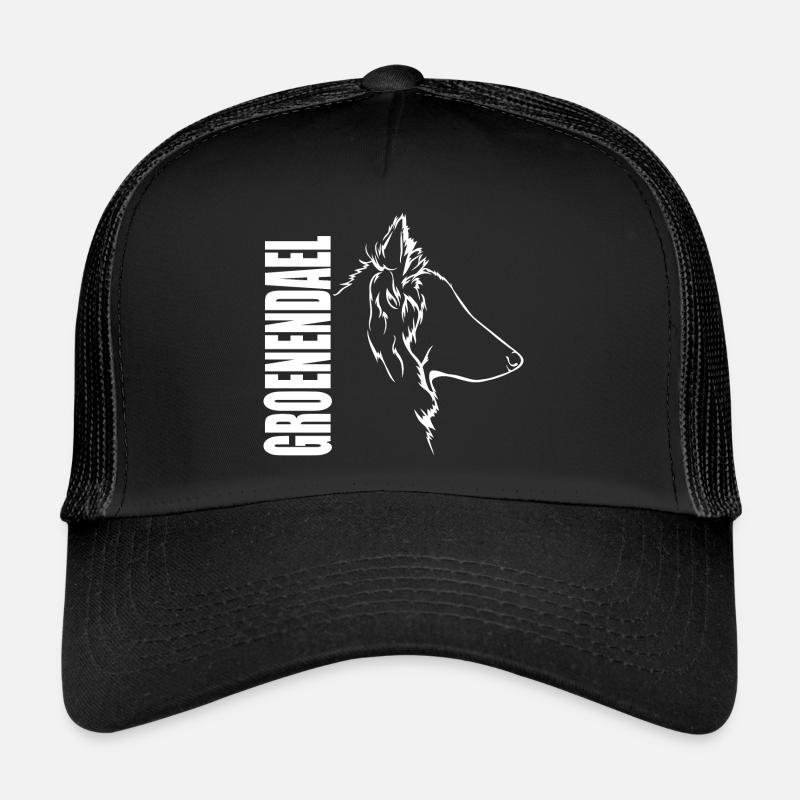 GROENENDAEL Profil Chiens Wilsigns - Casquette trucker  - noir/noir