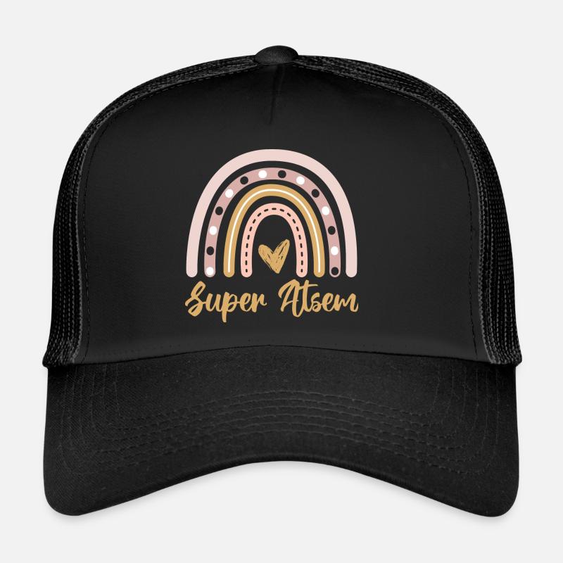Super atsem cadeau merci atsem arc en ciel Casquette trucker 